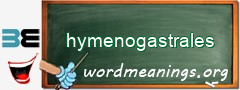 WordMeaning blackboard for hymenogastrales